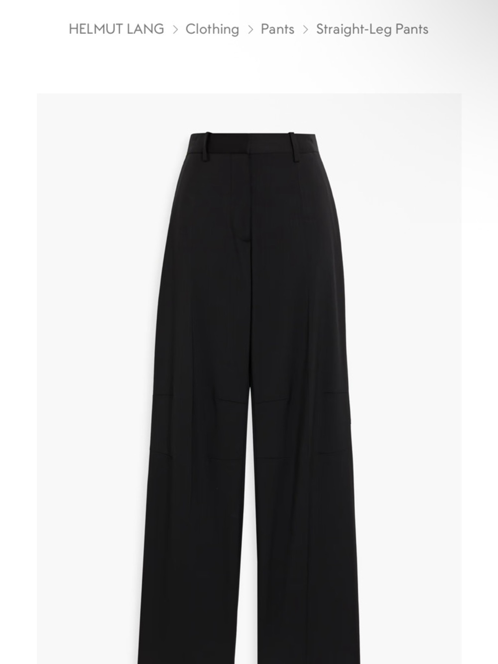 Helmut Lang Black Wide-Leg Pants